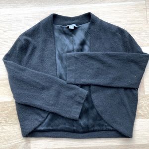 Ann Taylor - Cropped Bolero Jacket - Black XS